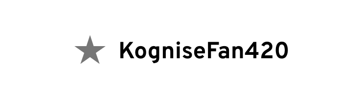 A logo in the same font as my logo that says KogniseFan420.